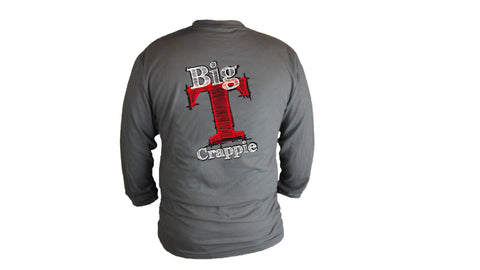 Big T Long Sleeve Charcoal Gray 50/50 T-Shirt
